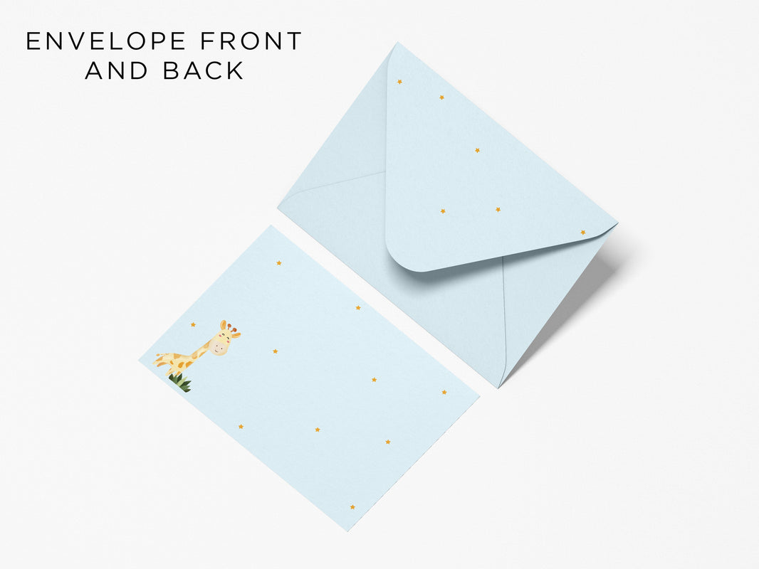 Striped Giraffe - Notecards & Envelopes