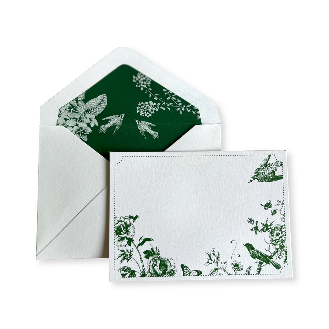 Oriental Sky Notecard Set Green