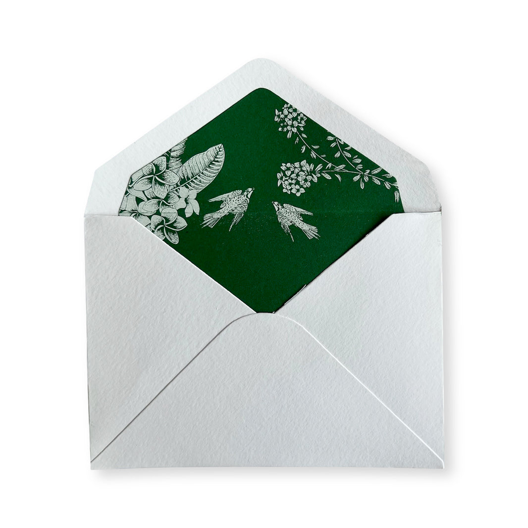 Oriental Sky Notecard Set Green