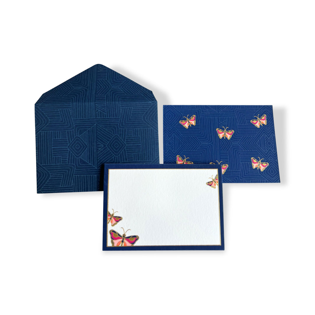 Midnight Butterflies Notecard Set