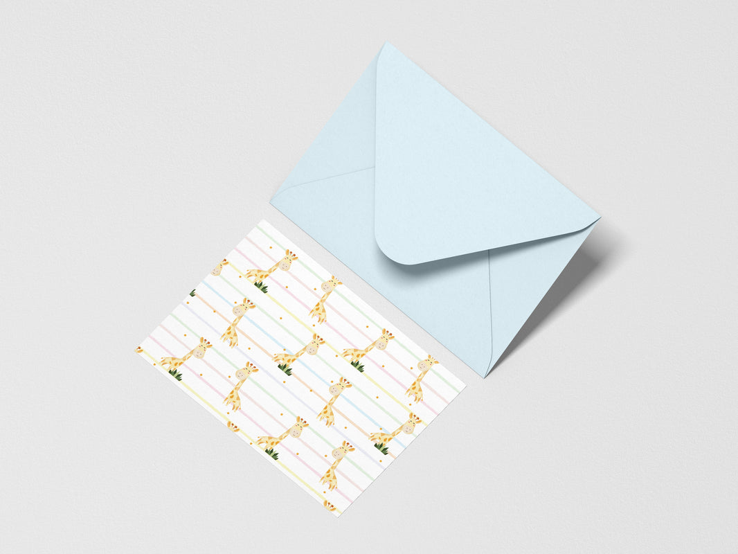 Striped Giraffe - Notecards & Envelopes