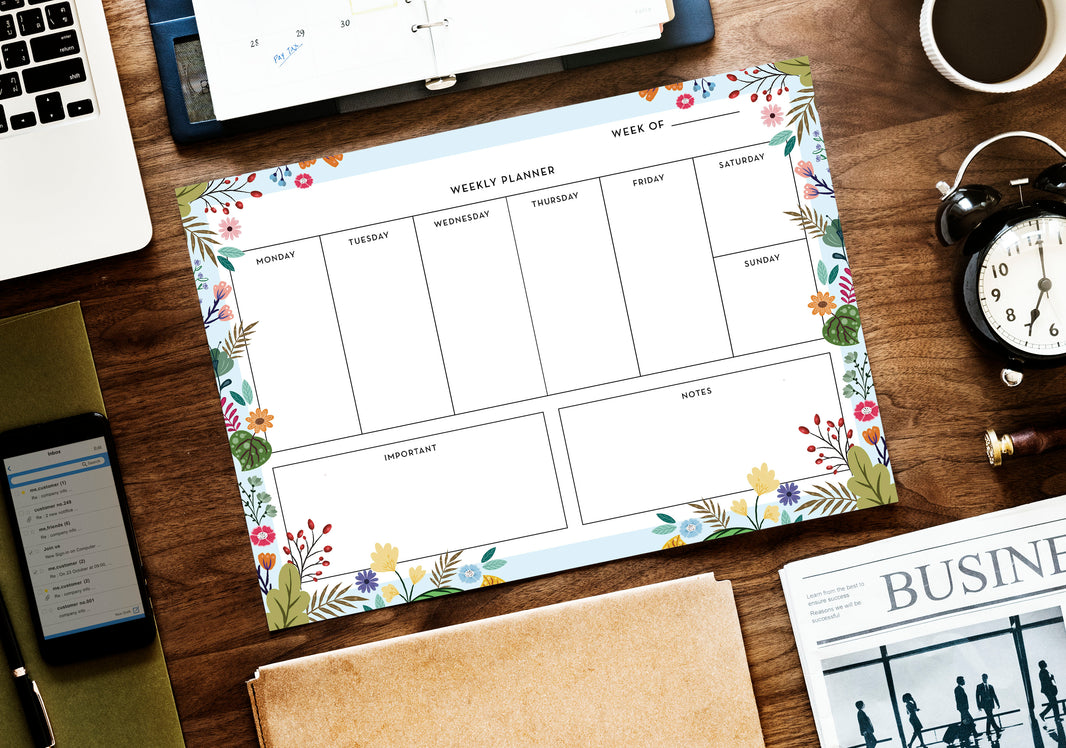 Floral Weekly Planner