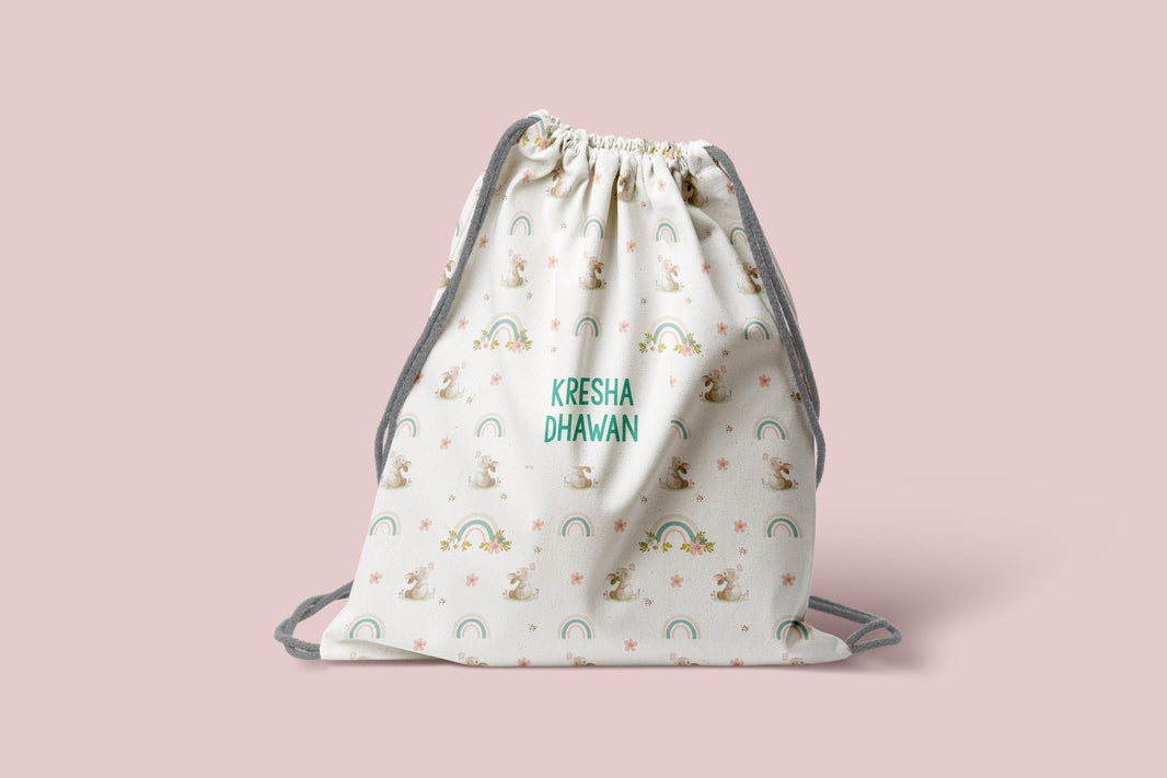 Bunny Bounce -Drawstring Bags