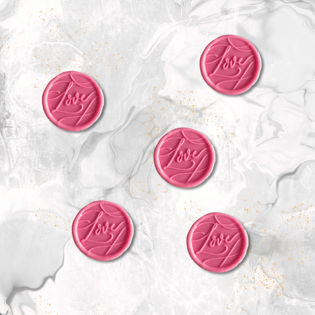 Pink  Love Wax Seal